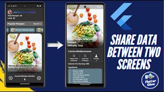 How share data between two screens 📱 in flutter 👆  Flutter tutorial for beginners [upl. by Mario532]