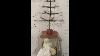 Christmas Trees Primitive Simplistic Antique Decor Decorating [upl. by Arraic680]