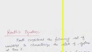 Lec29 Routh equation Cyclic coordinates [upl. by Keffer]