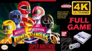 Mighty Morphin Power Rangers SNES  Full Game Walkthrough  Longplay 4K60ᶠᵖˢ [upl. by Olatha]