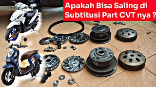 Perbandingan Jeroan CVT SUZUKI ADDRESS amp HONDA SCOOPY KOJ [upl. by Donia]