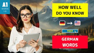 Learn German Fast 10 Essential A1 Level Words with Test  German for Beginners [upl. by Seline521]