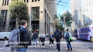 Walking San Francisco Market Street November 7 2024 [upl. by Sucam]