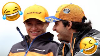 MOMENTOS GRACIOSOS DE CARLOS SAINZ Y LANDO NORRIS 😂 [upl. by Sidonnie]