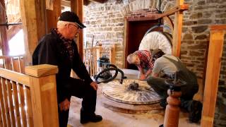 Dressing the Millstones  Old Stone Mill Delta Ontario [upl. by Seebeck100]