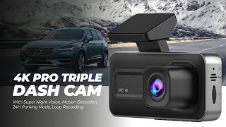 The Ultimate Guide to CHENSIVE 4K 3 Channel Dash Cam Features  Review [upl. by Darraj]