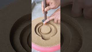 satisfying cake diy ceramic amazing فني صناعات صب علي الرمال صهر المعادن [upl. by Eidna532]