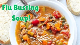 Hearty Minestrone Lentil Soup cozyfallsoup24 GailsSouthernLiving MilknHoneyHeritageFarmz [upl. by Yam]