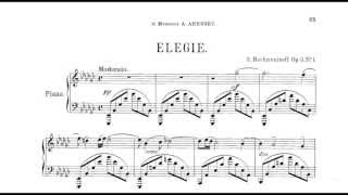 Rachmaninov  Elegie in Eflat minor Op 3 No 1 [upl. by Aneerahs]