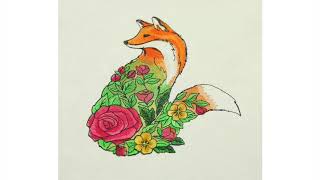 Embroidery Library Floral Fox [upl. by Eolcin803]