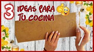 3 IDEAS ÚTILES PARA TU COCINA  Manualidades para la cocina  Crafts for the kitchen with recycling [upl. by Ailongam]