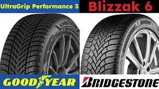 Goodyear UltraGrip Performance 3 vs Bridgestone Blizzak 6 [upl. by Amolap]