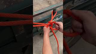 Double anchor point step forest knot plus ending knot double insurance safer [upl. by Ylra]