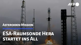 Hera Europäische Raumsonde zu AsteroidenMission gestartet  AFP [upl. by Mathilda]