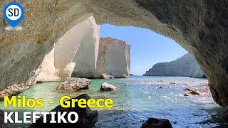 Kleftiko Beach in Milos Greece  Boat amp Cave Tours [upl. by Eal]