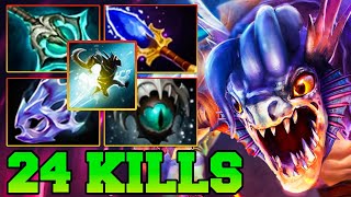 24 Kills Slark Dota 2 Safelane Carry Meta Pro Gameplay Build Guide 735 [upl. by Gus]