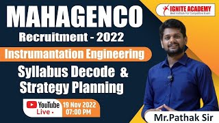 MAHAGENCO Recruitment 2022  Instrumentation Engineering  Syllabus Decode amp Strategy Planning [upl. by Revorg]