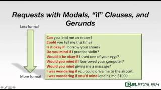 Requests with modals if clauses and gerunds [upl. by Aissert]