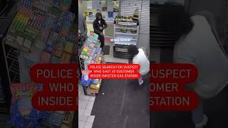 VIDEO Police search for suspect who SHOT AT man inside Michigan gas station [upl. by Doelling]