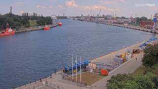 Live Shipping Movements At The Port Of Gdansk Poland Cam B D9Beats ASMR [upl. by Norahc]