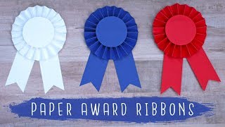 Paper Award Ribbon Rosette Tutorial [upl. by Atokad44]