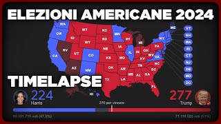 Timelapse elezioni americane 2024  Trump vs Kamala Harris [upl. by Becca926]