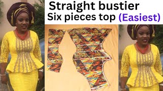 How to PROPERLY Cut a Straight Bustier Six Pieces Top No Pattern Step By Step DETAILED [upl. by Azelea]