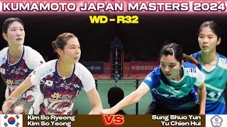 Kim Bo RyeongKim So Yeong KOR vs Sung Shuo YunYu Chien Hui TPE  R32  KMJ24 [upl. by Dee138]