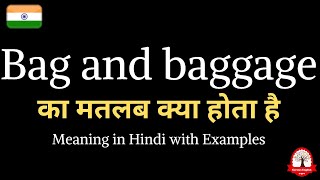 Bag and baggage meaning in Hindi  Bag and baggage ka kya matlab hota hai  English to Hindi [upl. by Llatsyrk]