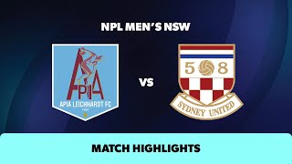 NPL Mens NSW Elimination SemiFinal Highlights – APIA Leichhardt FC v Sydney United 58 [upl. by Nospmas763]