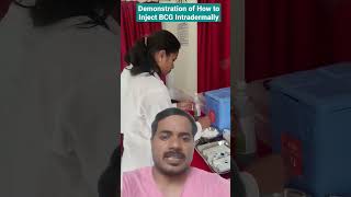 BCG Vaccine  Intradermal  Demonstration video shorts bcg hospital youtubeshorts [upl. by Eekorehc]