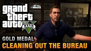 GTA 5  Mission 61  Cleaning out the Bureau 100 Gold Medal Walkthrough [upl. by Siravat]