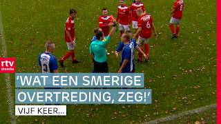 5 heftige tackles in het amateurvoetbal  RTV Drenthe [upl. by Ahsiekit]