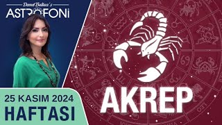 Akrep burcu haftalık burç yorumu 25 Kasım 2024 Astrolog Demet Baltacı astroloji burçlar haber [upl. by Anetsirk]