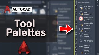 How to use tool palettes in AutoCAD easily [upl. by Yenoh345]