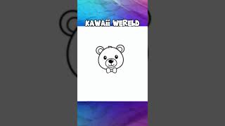 HOW TO DRAW A CUTE KAWAII TEDDYBEAR DRAWING FOR BEGINNERS [upl. by Nangem]