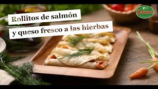 🌯 Rollitos salmón y queso fresco a las hierbas  Recetas Buitoni [upl. by Senoj864]