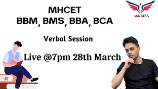 Verbal for BBABCABMSBBM CET Exam  MAH CET 2024 [upl. by Foley]