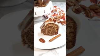 Cinnamon Roll Bundt Cake🍂🍁 cinnamon shorts cake dessert thanksgiving fall food recipe viral [upl. by Plumbo]