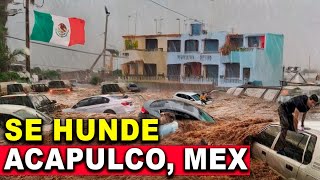 Horror en Acapulco México Mira como el huracán John acaba de hundir casas y calles Así quedó [upl. by Ecnerat]