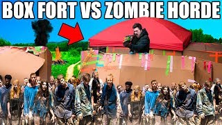 BOX FORT ZOMBIE BASE Vs ZOMBIE HORDE 📦😱 The Walking Dead Box Fort [upl. by Aeriell914]