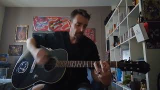 Lithium cover  Kurt Cobain solo acoustic  14 step down tuning [upl. by Mcquillin]