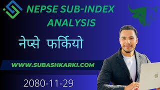 NEPSE SUBINDEX ANALYSISNEPSE CHART ANALYSISSHARE BAZARNEPAL STOCK MARKETNEPSE UPDATE [upl. by Arne577]