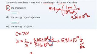 Wavelength Frequency and Energy Wave Calculations AP  Honors Chemistry [upl. by Noed]