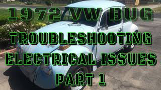 1972 vw bug troubleshooting blinkers headlights headlight switch [upl. by Cornelius]