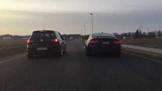 VW Golf 5 R32 vs Audi A5 RS TDI Exhaust Soundcheck [upl. by Anahpos]