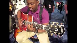 Justin Lynch Discovers the Gretsch Bigsby Rancher at NAMM 2014 [upl. by Eerok]