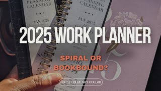 My 2025 Work Plannerwill I choose a spiral or bookbound planner plannerlineup notiq [upl. by Aveneg]