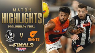 Collingwood v GWS Giants Highlights  Preliminary Final 2023  AFL [upl. by Haneen]