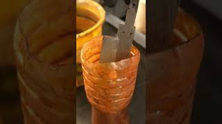 CUTTING🔪 MEASURING TAPES AND FORGING A DAMASCUS KNIFE 🥕🔪viralvideo shortvideo [upl. by Wichman]